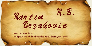 Martin Brzaković vizit kartica